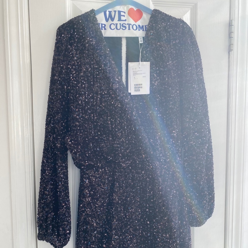 & Other Stories sequined stretch mini-dress